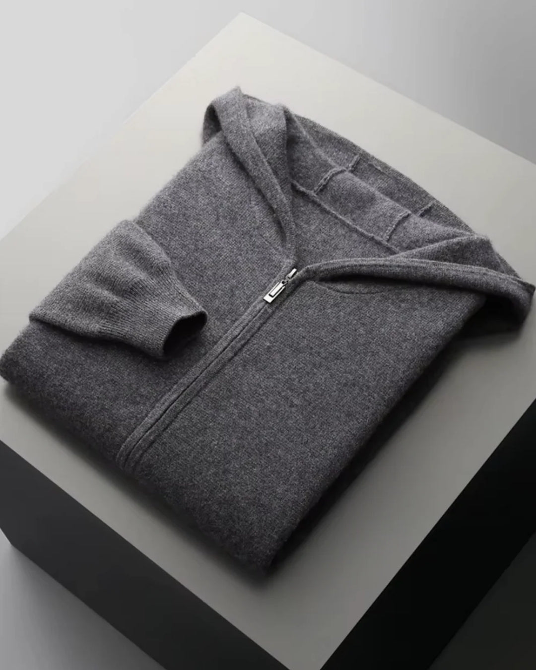 Merino Wool Full-Zip Hoodie Comfort Set - Graphite