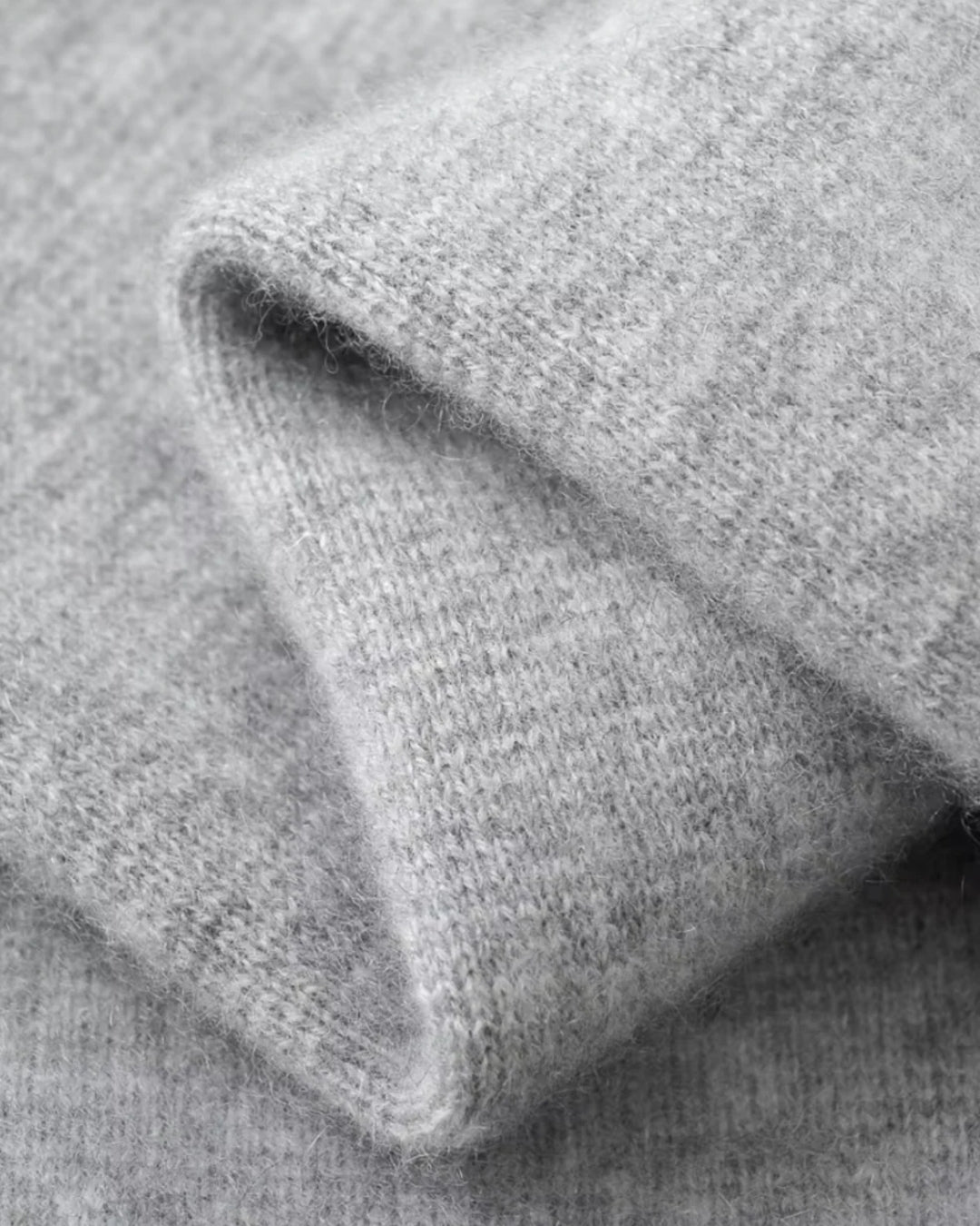 Merino Wool Full-Zip Hoodie Comfort Set - Gray