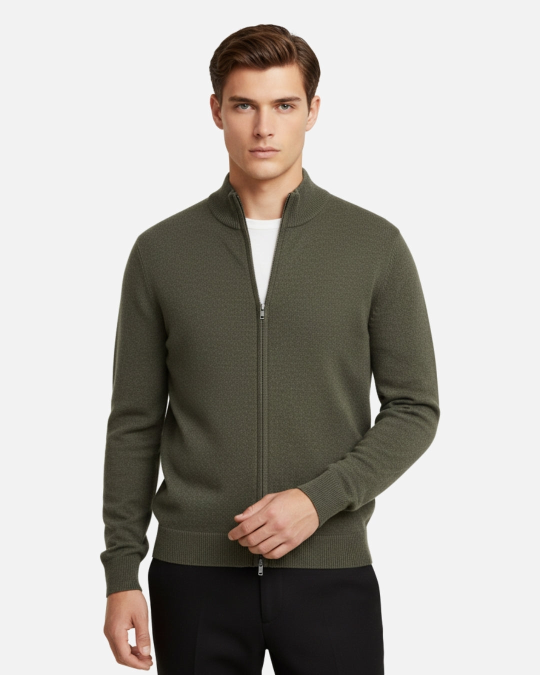 E&E - Merino Wool Full-Zip Sweater