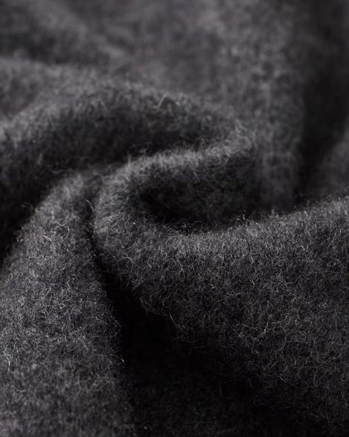 Merino Wool Full-Zip Sweater Two-Tone - Graphite