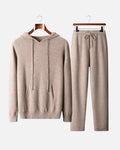 Merino Wool Hoodie Comfort Set - Camel