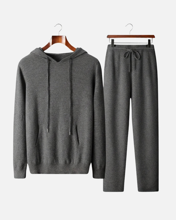 Merino Wool Hoodie Comfort Set - Graphite