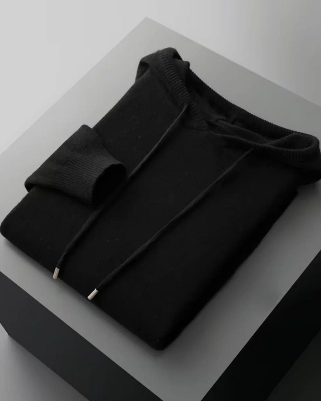 Merino Wool Hoodie Comfort Set - Black