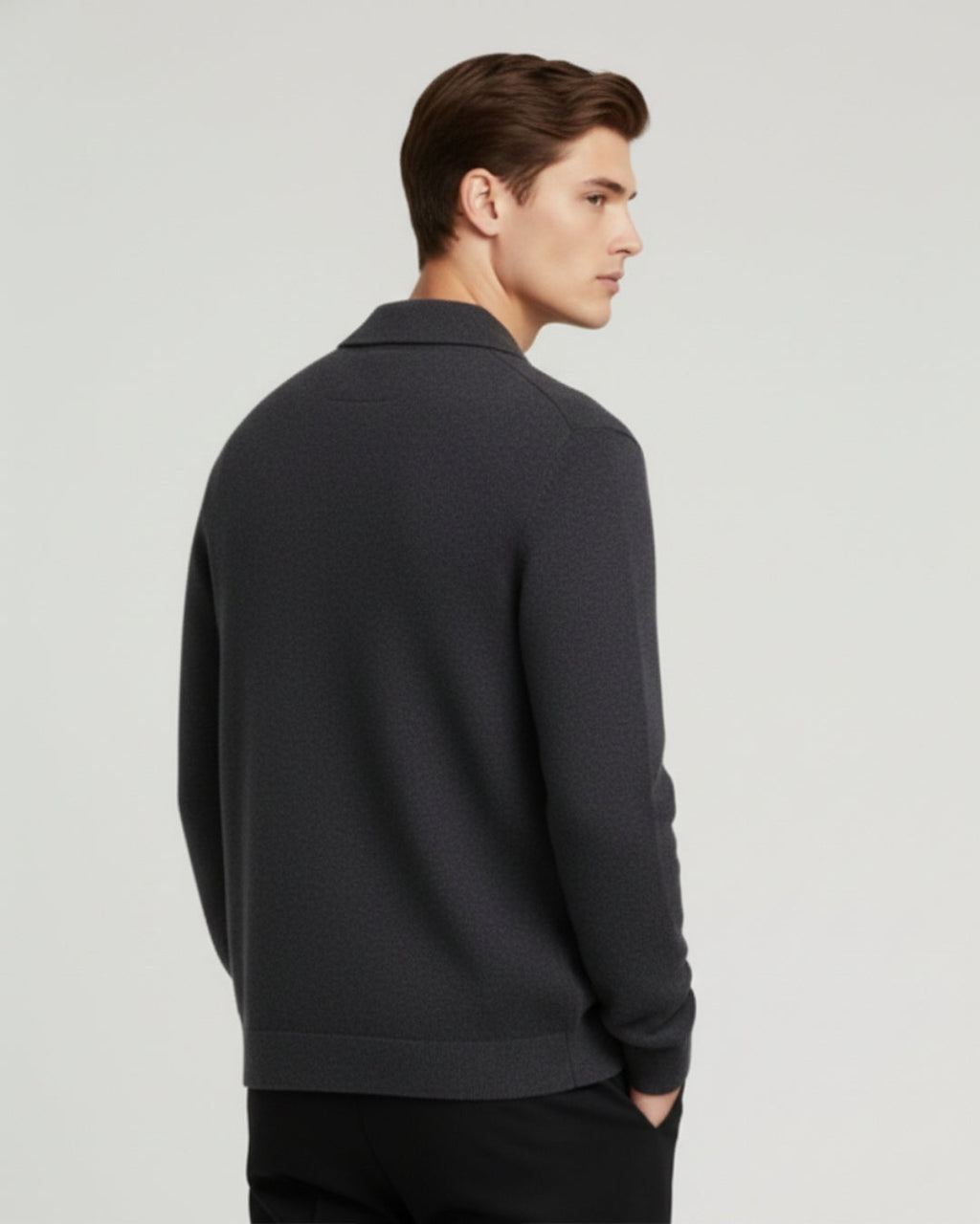 E&E - Merino Wool Polo Vest with Zipper