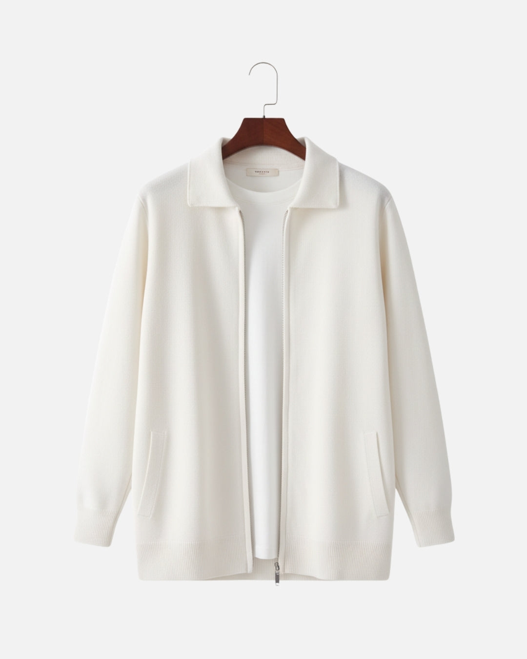 E&E - Merino Wool Polo Vest with Zipper