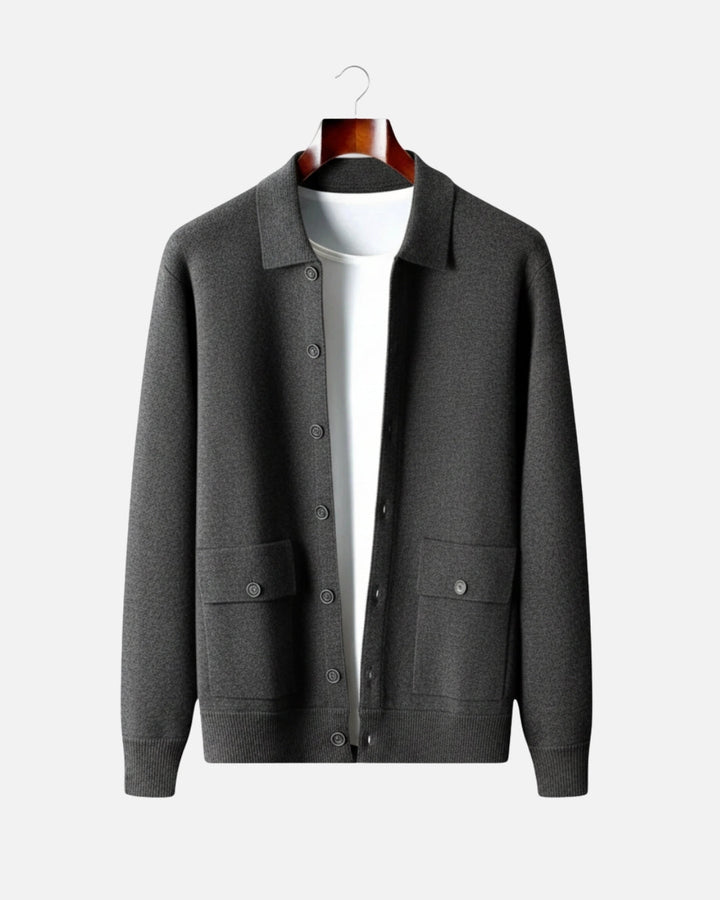 E&E - Merino Wool Luxe Overshirt with Buttons