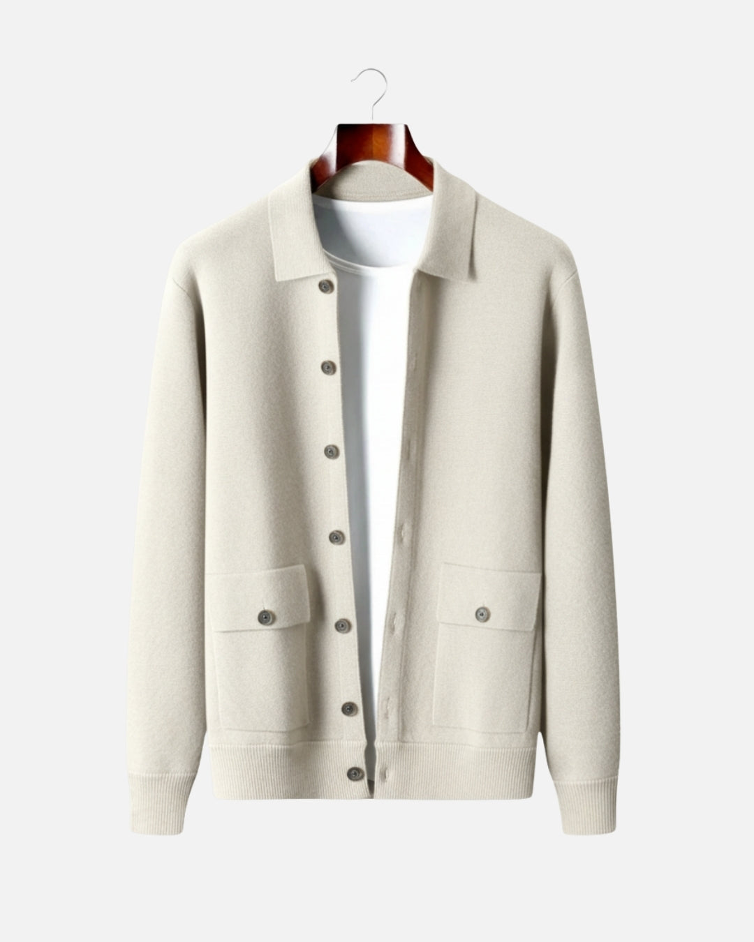 E&E - Merino Wool Luxe Overshirt with Buttons