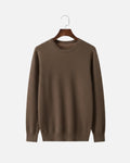 Merino Wool Thin Crewneck Sweater - Espresso