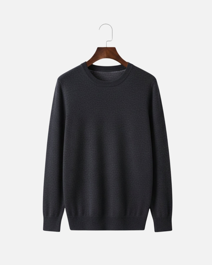 Merino Wool Thin Crewneck Sweater - Graphite