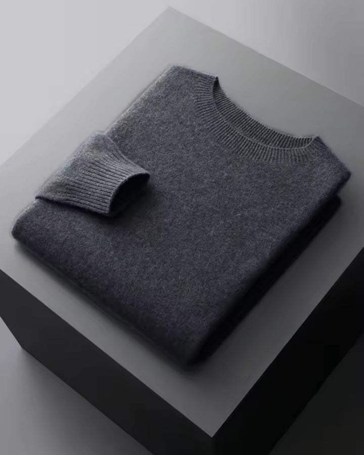 Merino Wool Thin Crewneck Sweater - Graphite