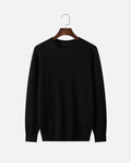 Merino Wool Thin Crewneck Sweater - Black
