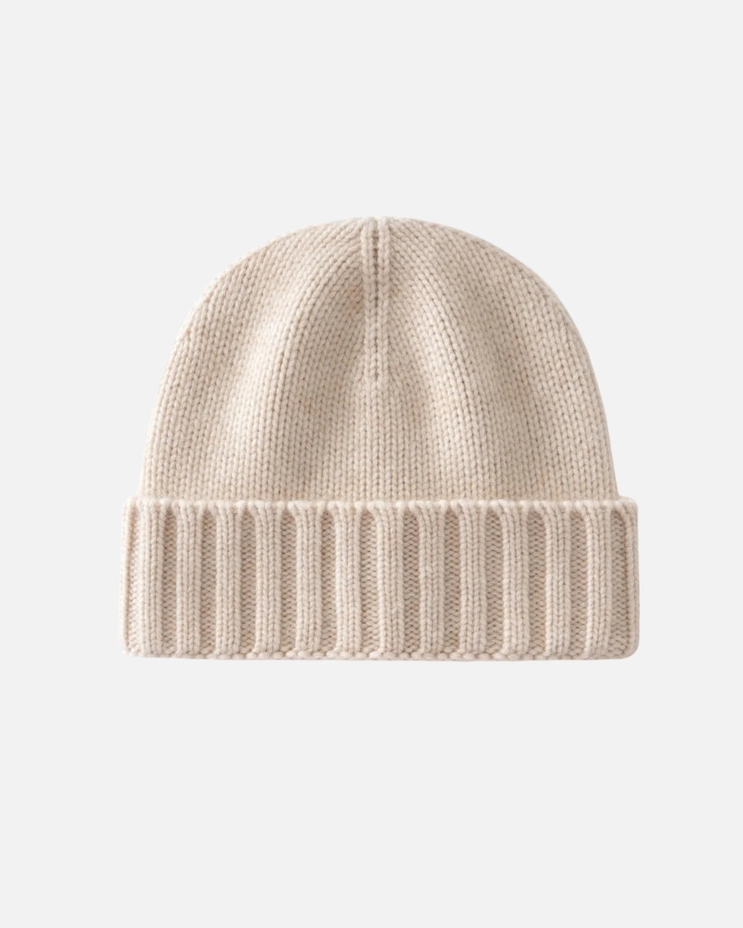 Cashmere Blend Beanie - Beige