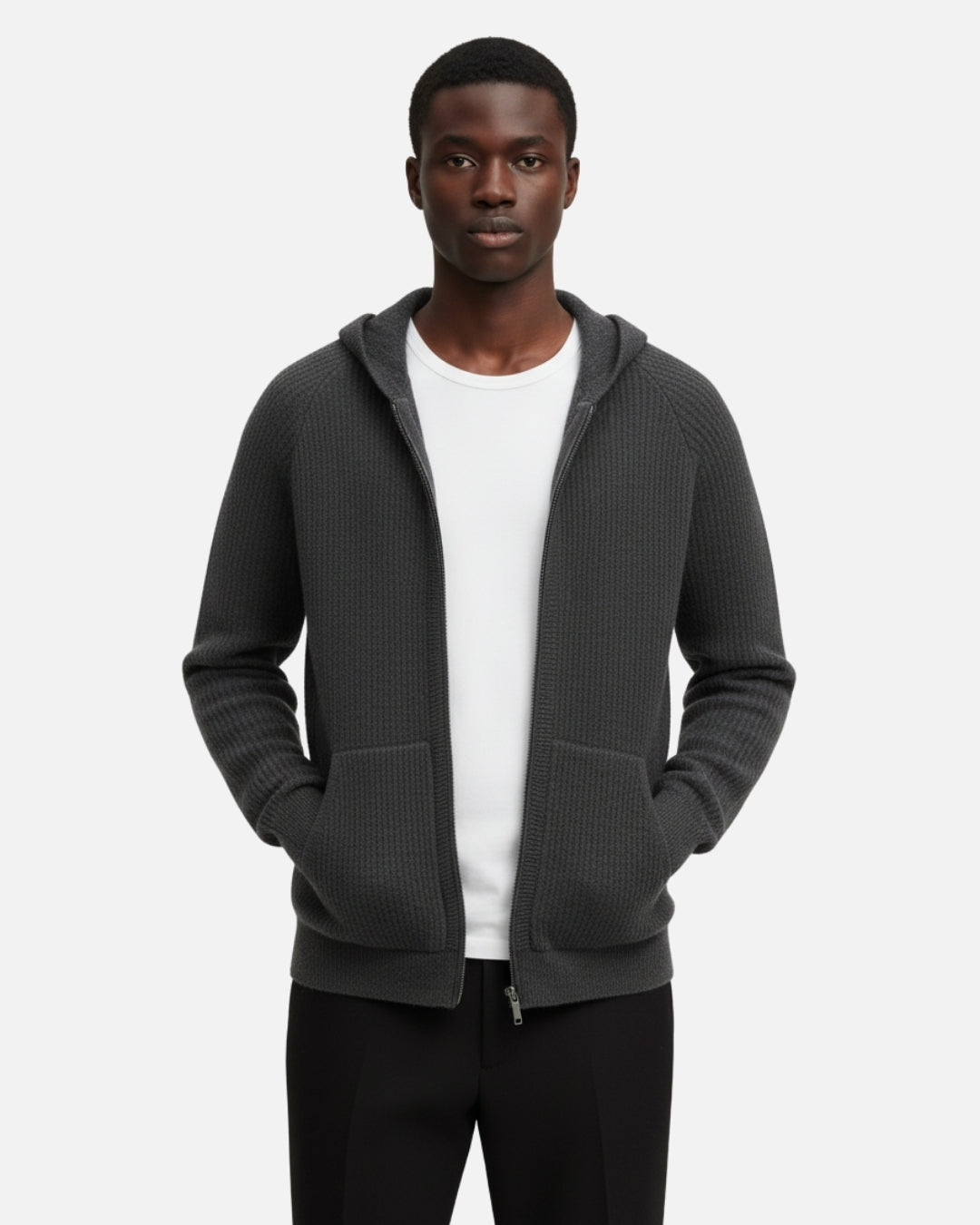 E&E – Premium Merino Wool Hoodie with Zipper