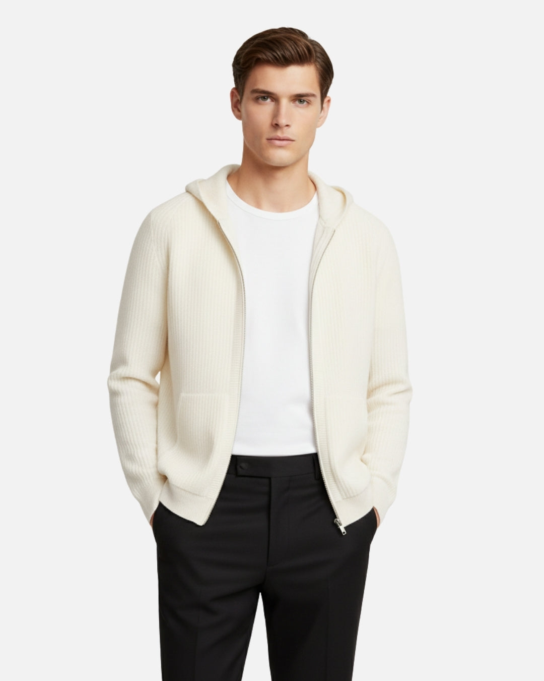 E&E – Premium Merino Wool Hoodie with Zipper