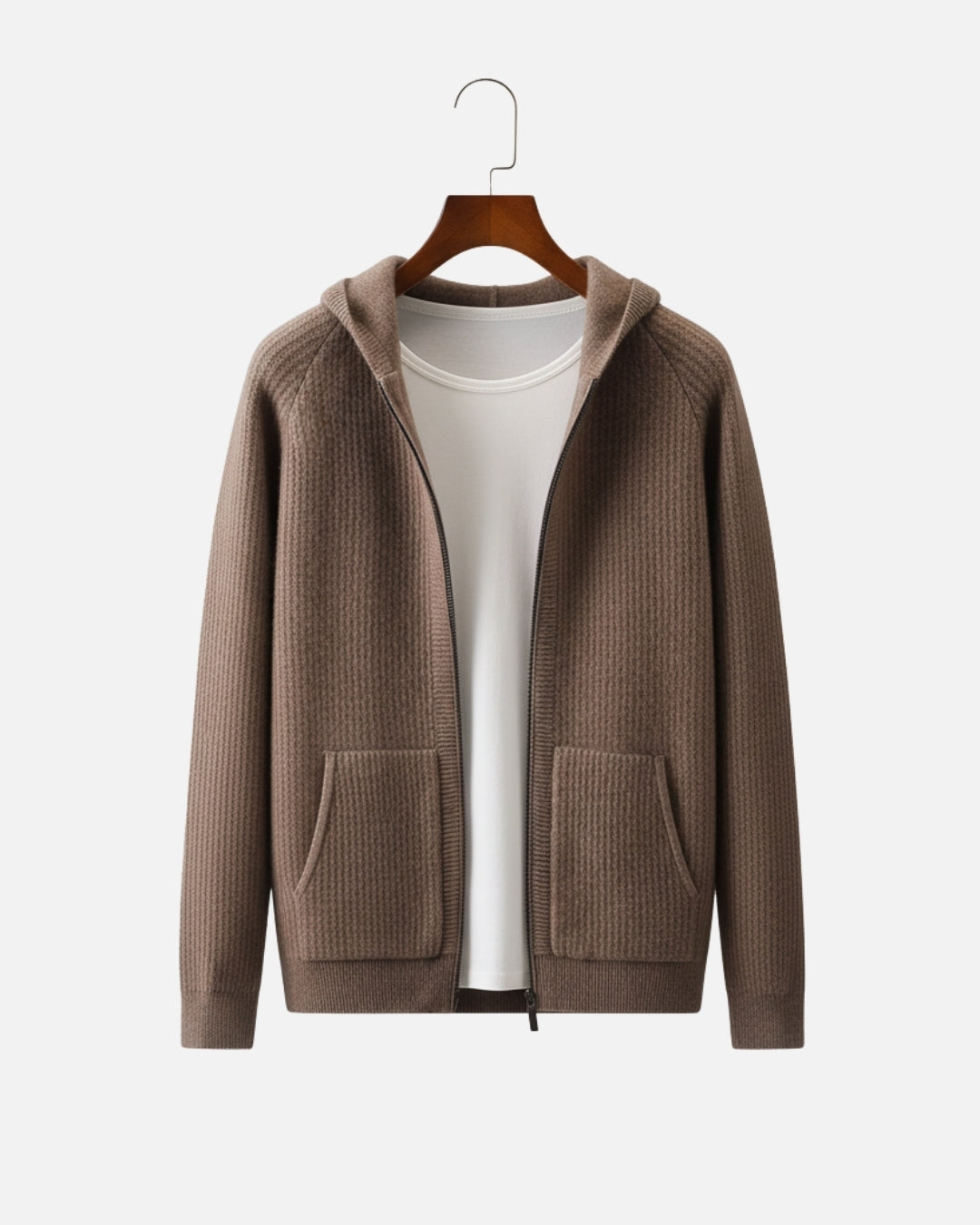 E&E – Premium Merino Wool Hoodie with Zipper