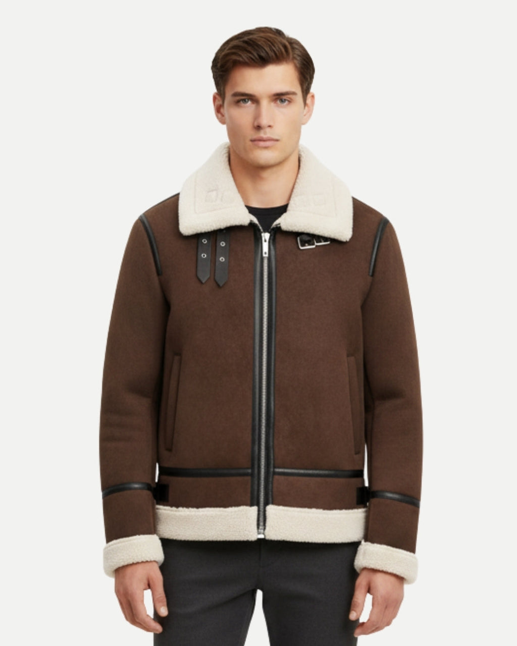 E&E - Suede Aviator Jacket