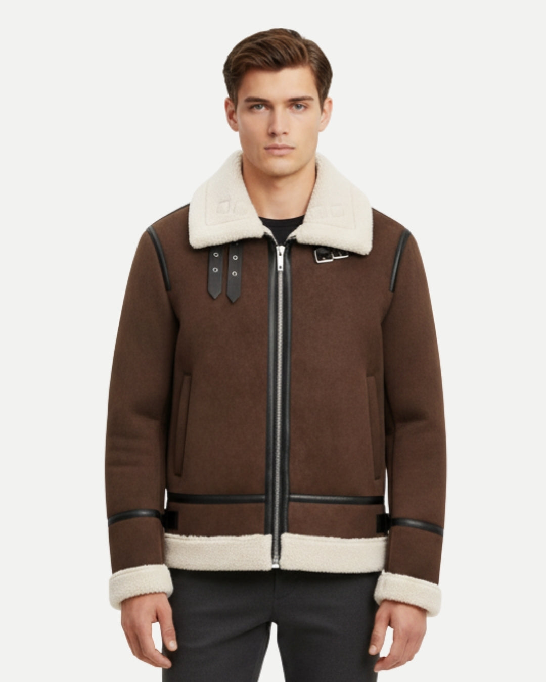 E&E - Suede Aviator Jacket
