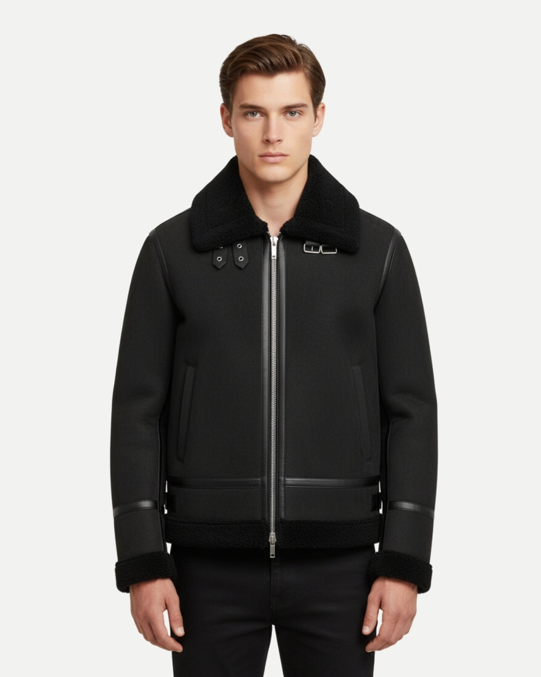 E&E - Suede Aviator Jacket