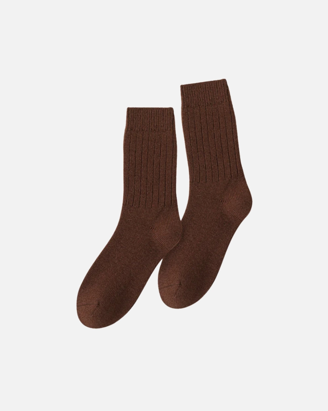 Merino Wool Rib Socks - Espresso