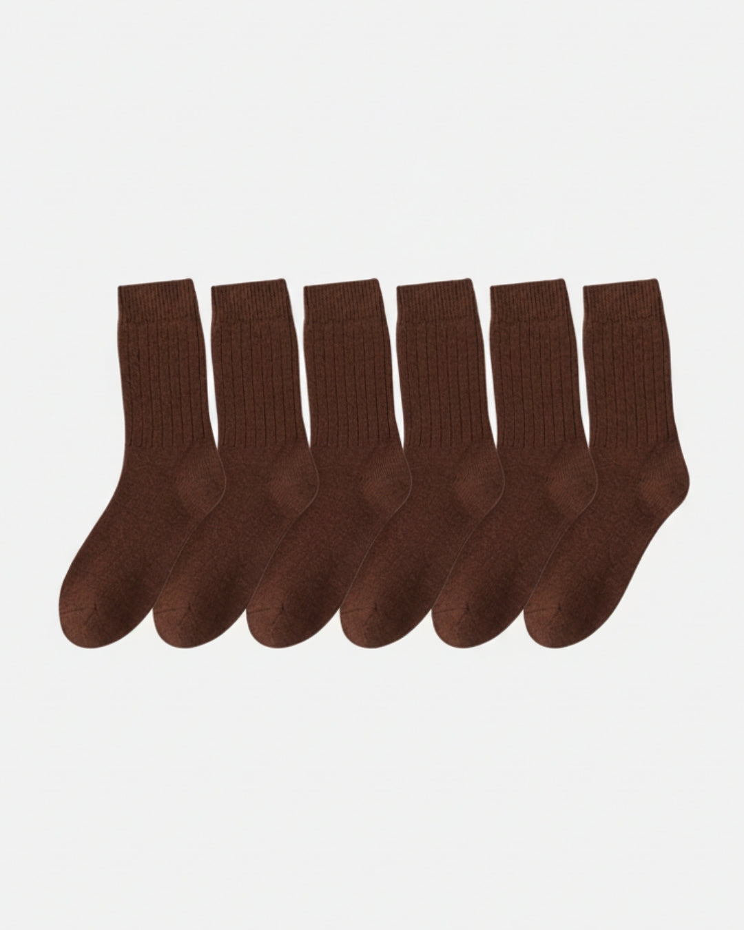 Merino Wool Rib Socks - Espresso